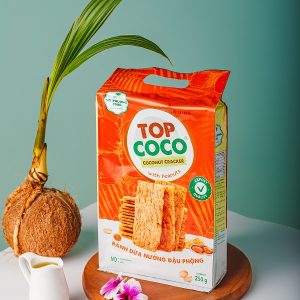 Bánh dừa nướng Topcoco đậu phộng 250g