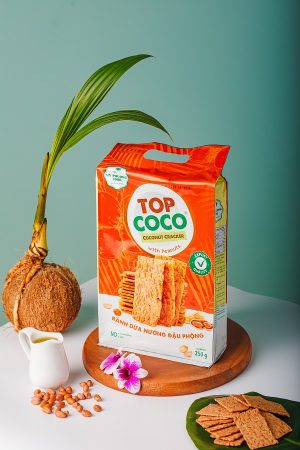 Bánh dừa nướng Topcoco đậu phộng 250g